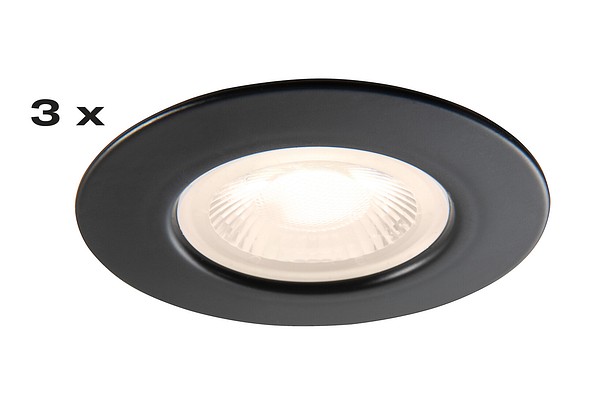 Fio fix ip44 6w/930 dim bk 3-set